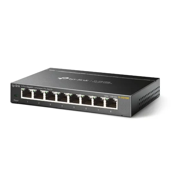 SWITCH TP-LINK TL-SG108E 8 PUERTOS GIGABIT, vista 2